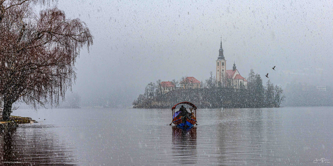 Snowing On Lake Bled