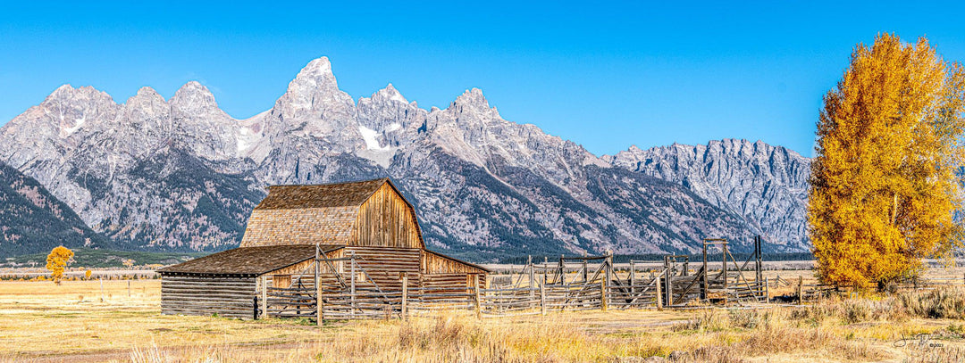 Barn Below the Tetons (Panorama) Puzzle