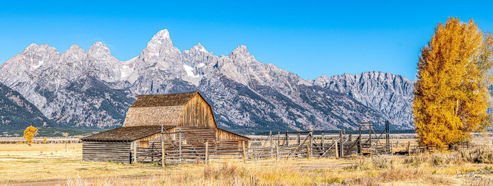 Barn Below the Tetons (Panorama) Puzzle