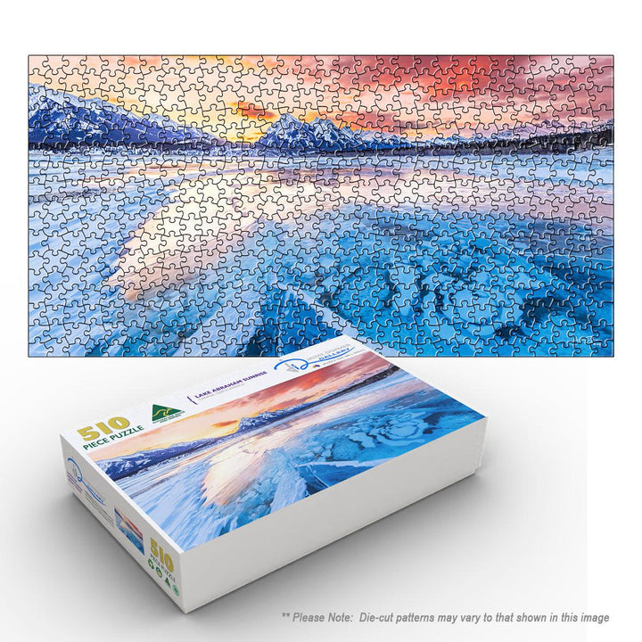 Lake Abraham Sunrise (Panorama) Puzzle