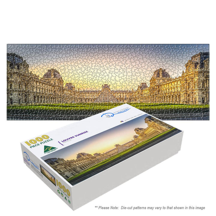 Louvre Sunrise Elegance (Panorama) Puzzle
