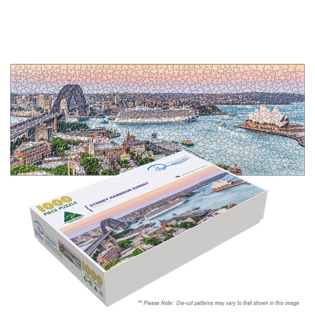 Sydney Harbour Sunset (Panorama) Puzzle