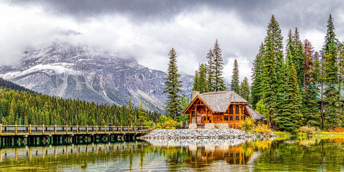 Cabin on the Lake (Pano) Jigsaw Puzzle by Artist Jaime Dormer and Manufactured by QPuzzles in Queensland