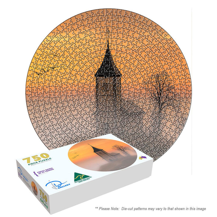 Foggy Dawn at St Primoz (Round)