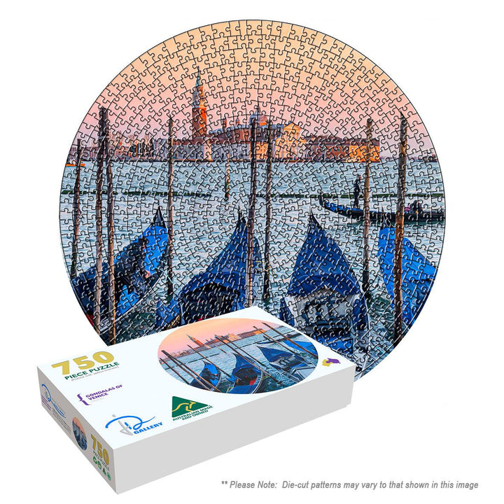 Gondolas of Venice (Round)