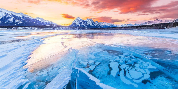 Lake Abraham Sunrise (Panorama)