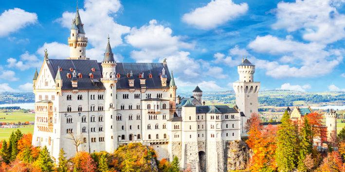Neuschwanstein Castle (Pano) Jigsaw Puzzle by Artist Jaime Dormer and Manufactured by QPuzzles in Queensland