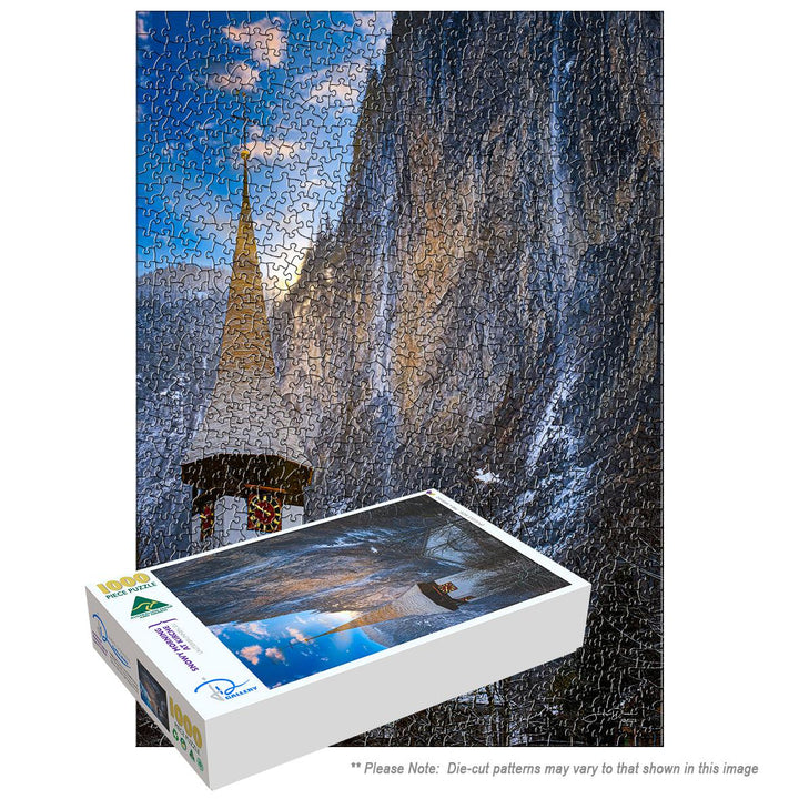Snowy Morning at Kirche Lauterbrunnen (Portrait)