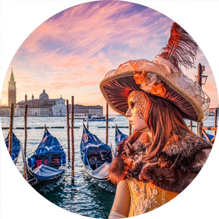 Sunrise on the Masquerade (Round) Jigsaw Puzzle by Artist Jaime Dormer and Manufactured by QPuzzles in Queensland