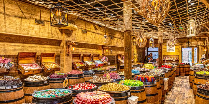 The Lolly Shop (Pano) Jigsaw Puzzle by Artist Jaime Dormer and Manufactured by QPuzzles in Queensland