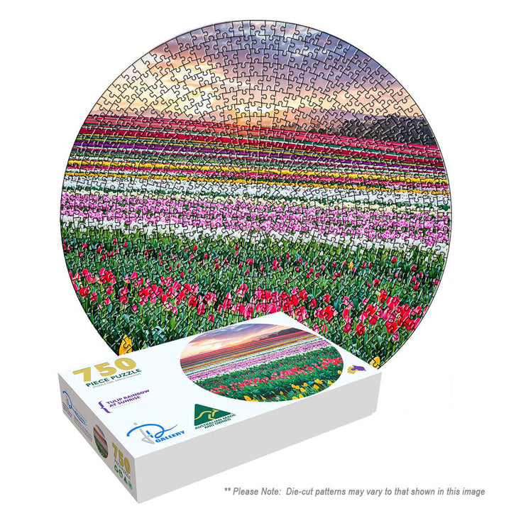 Tulip Rainbow at Sunrise (Round)