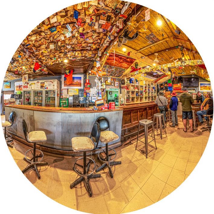 William Creek Hotel (Round) Jigsaw Puzzle by Artist Jaime Dormer and Manufactured by QPuzzles in Queensland