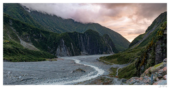 Waiho River Valley Sunset