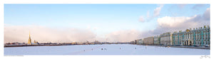 Frozen Neva River St Petersburg