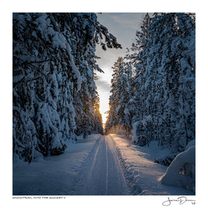 Snowtrail into the Sunset II