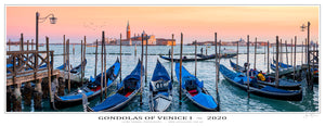 Gondolas of Venice I Poster