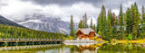 Cabin on the Lake (Pano) Jigsaw Puzzle by Artist Jaime Dormer and Manufactured by QPuzzles in Queensland