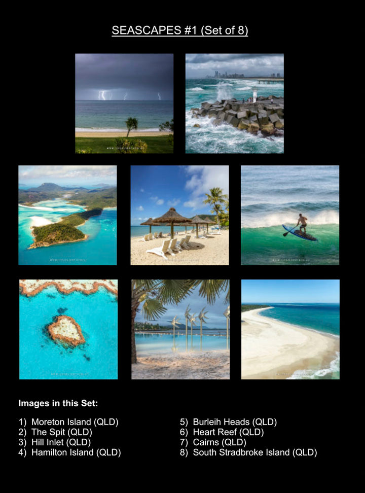 Azure Seascape Horizons Coaster Collection (Set of 8)