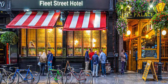 Fleet Street Hotel (Panorama) Jigsaw Puzzle by Artist Jaime Dormer and Manufactured by QPuzzles in Queensland