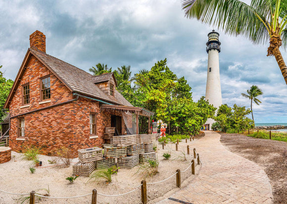 Florida Keys Lighthouse (Landscape) Jigsaw Puzzle by Artist Jaime Dormer and Manufactured by QPuzzles in Queensland