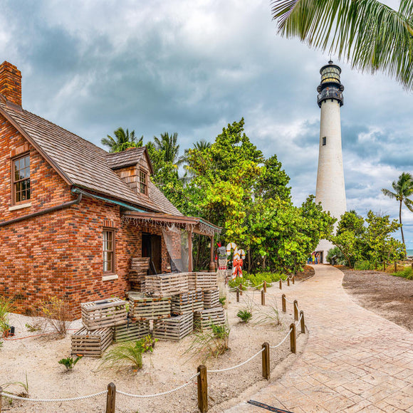 Florida Keys Lighthouse (Square) Jigsaw Puzzle by Artist Jaime Dormer and Manufactured by QPuzzles in Queensland