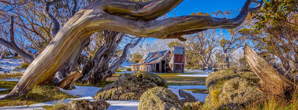 High Country Hut (Pano) Jigsaw Puzzle by Artist Jaime Dormer and Manufactured by QPuzzles in Queensland