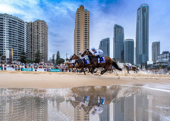 Magic Millions 2020 Beach Race (Landscape) Jigsaw Puzzle by Artist Jaime Dormer and Manufactured by QPuzzles in Queensland