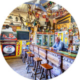 Rudd's Pub (Round) Jigsaw Puzzle by Artist Jaime Dormer and Manufactured by QPuzzles in Queensland