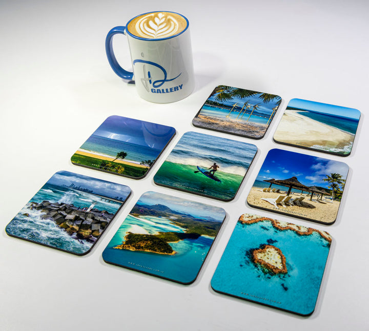 Azure Seascape Horizons Coaster Collection (Set of 8)