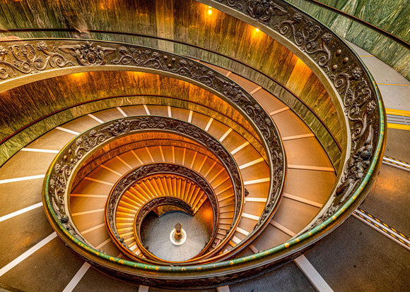 Vatican Spiral Staircase (Landscape) Jigsaw Puzzle by Artist Jaime Dormer and Manufactured by QPuzzles in Queensland