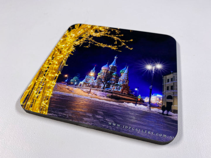 World's Iconic Photo Collage - Coaster Collection #1 (Set of 8)